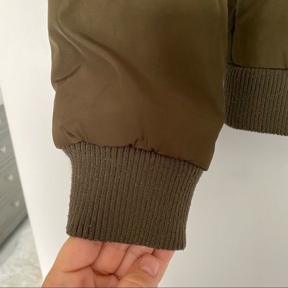 Luvalot military green bomber style jacket size 6 - Picture 5 of 9